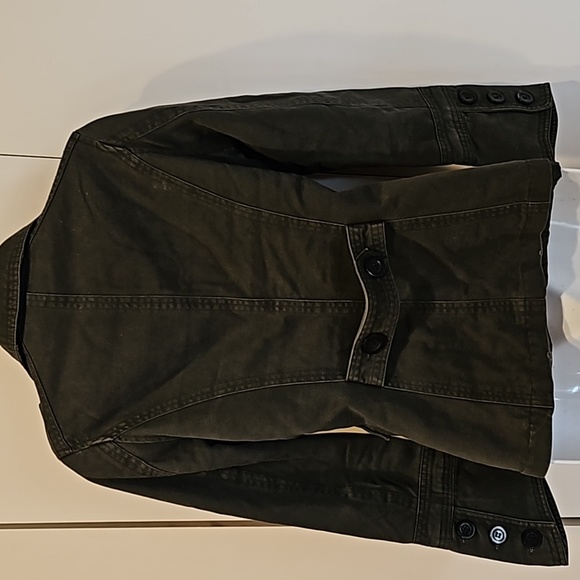 Converse One Star Women Button Military Utility Jacket XS Dark Olive Long Sleeve - Picture 6 of 13